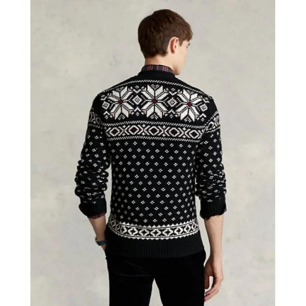 NWT Polo Ralph Lauren Snowflake Cotton-Cashmere Cardigan 3XLT